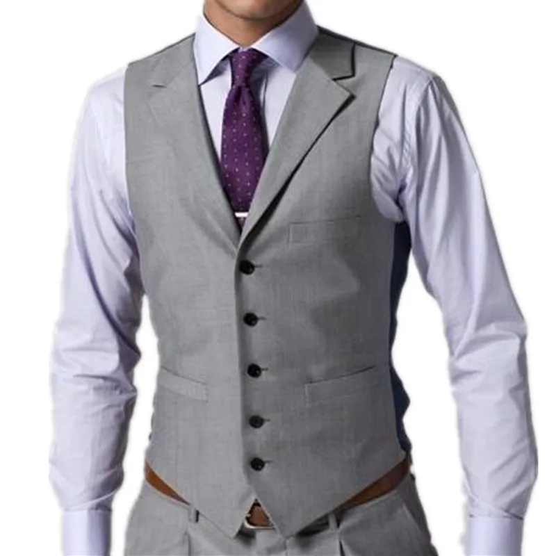 68 (1) 2017 Business Suit Vest Casual Slim Fit Wedding Groom Waistcoat Men Suit Vest Custom Made
