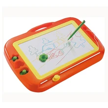 Magnetic Drawing Colorful Erasable Board Large Size Doodle Sketch Kids Educational Toys with Three Stamper For Boys/Girls Orange