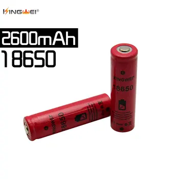 

KingWei Really Capacity 2600mah Flat Head Rechargeable Battery Neutral 3.7v 18650 Li-ion Battery