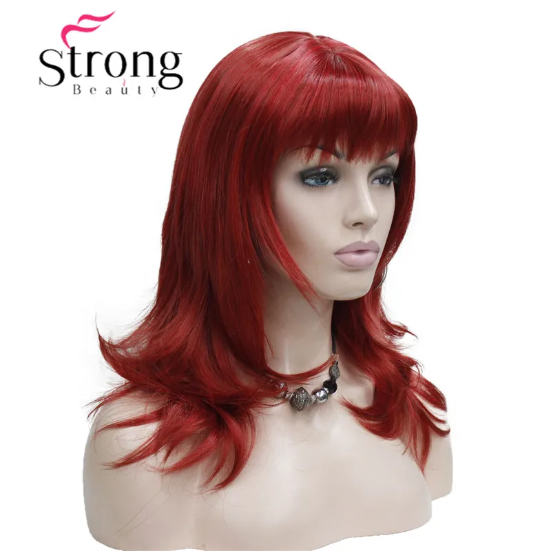 StrongBeauty Длинные Прямые Шелковистые Светлые Выделенные полный синтетический парик выбор цвета - Цвет: 137