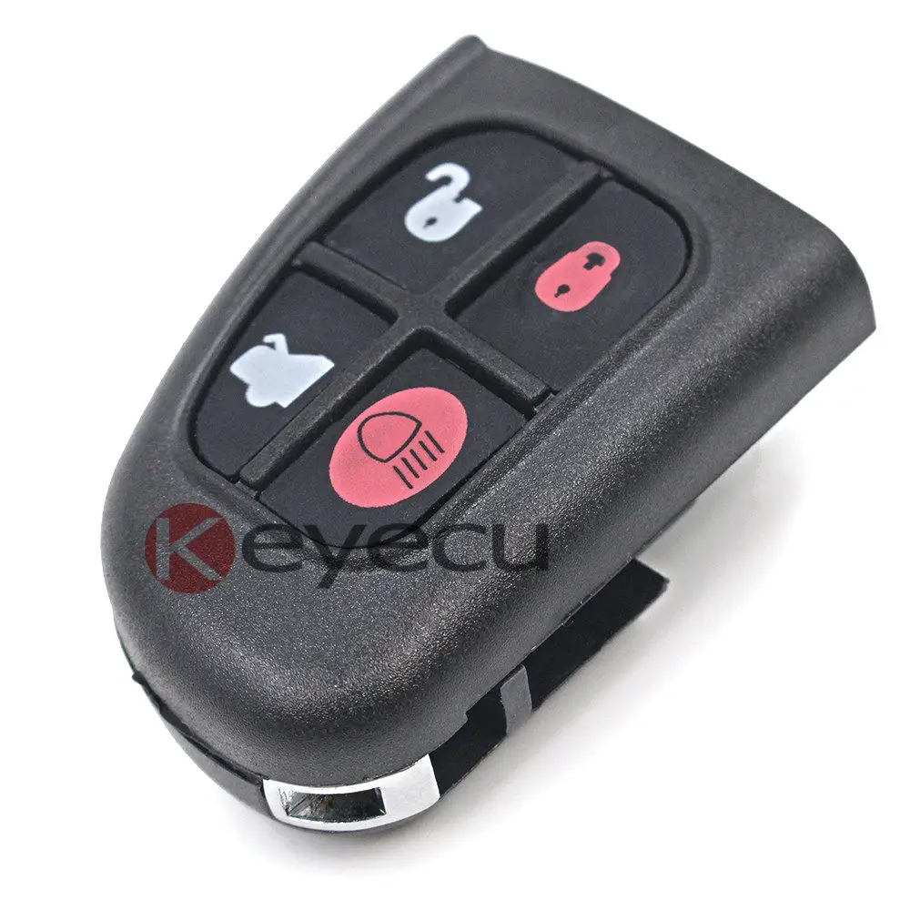 Keyecu Replacement Remote Key Shell Case Fob 4 Button for Jaguar XJ8 S type X Type 2002 2008in