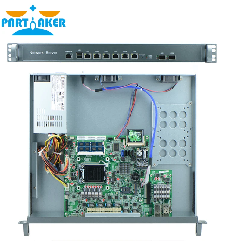 Intel Pentium G2020 2 9G 1U Network Firewall Router Server with 6 82574L 2 82580DB Gigabit