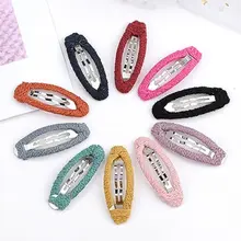 Новинка, 1 пара цветные рукодельные шерстяные Заколки для волос не повредит волосы Заколки Детские девушки милые заколки для волос аксессуары для волос заколка для волос