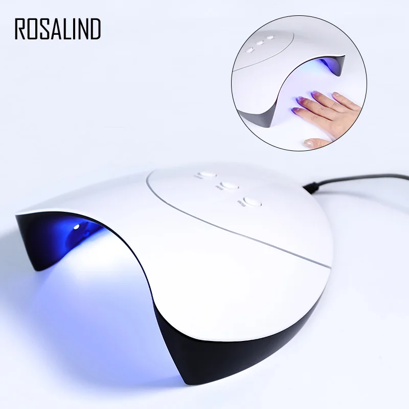 

ROSALIND uv led lamp 36W for nails art manicure machine for gel varnish Curing 60/90/120S USB Connector nail dryer light