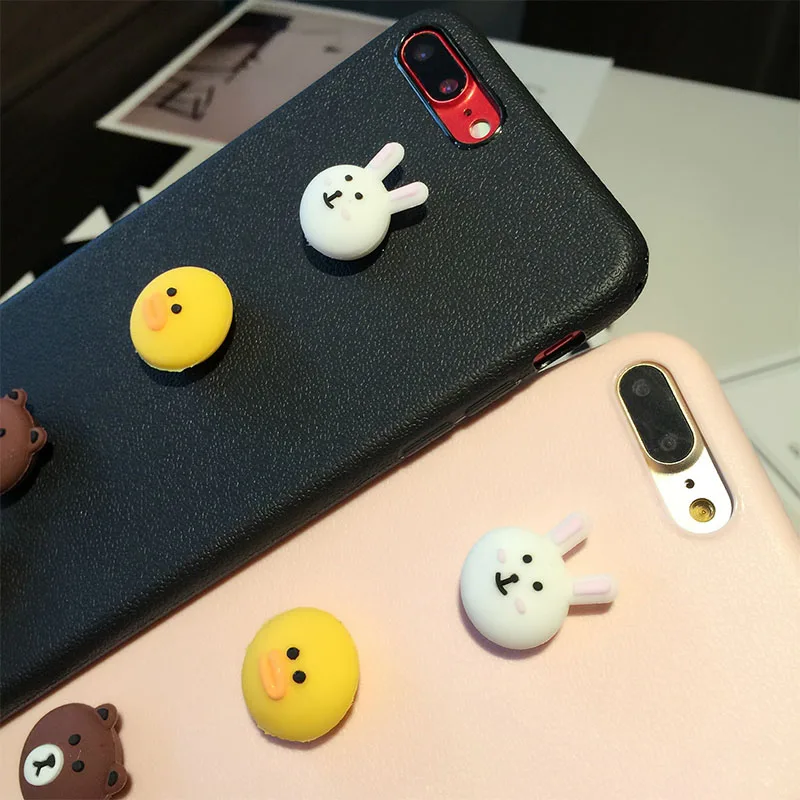 Чехол для телефона Peels с головой животного iPhone 7 6 6s 8 X Plus XR XS простые однотонные
