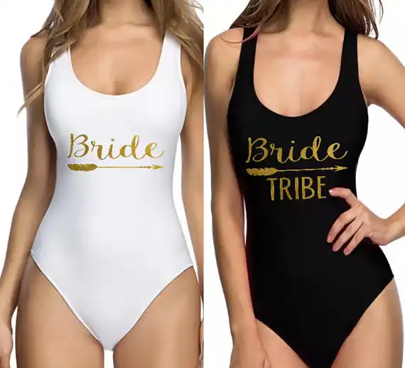 bride bridesmaid swimsuits