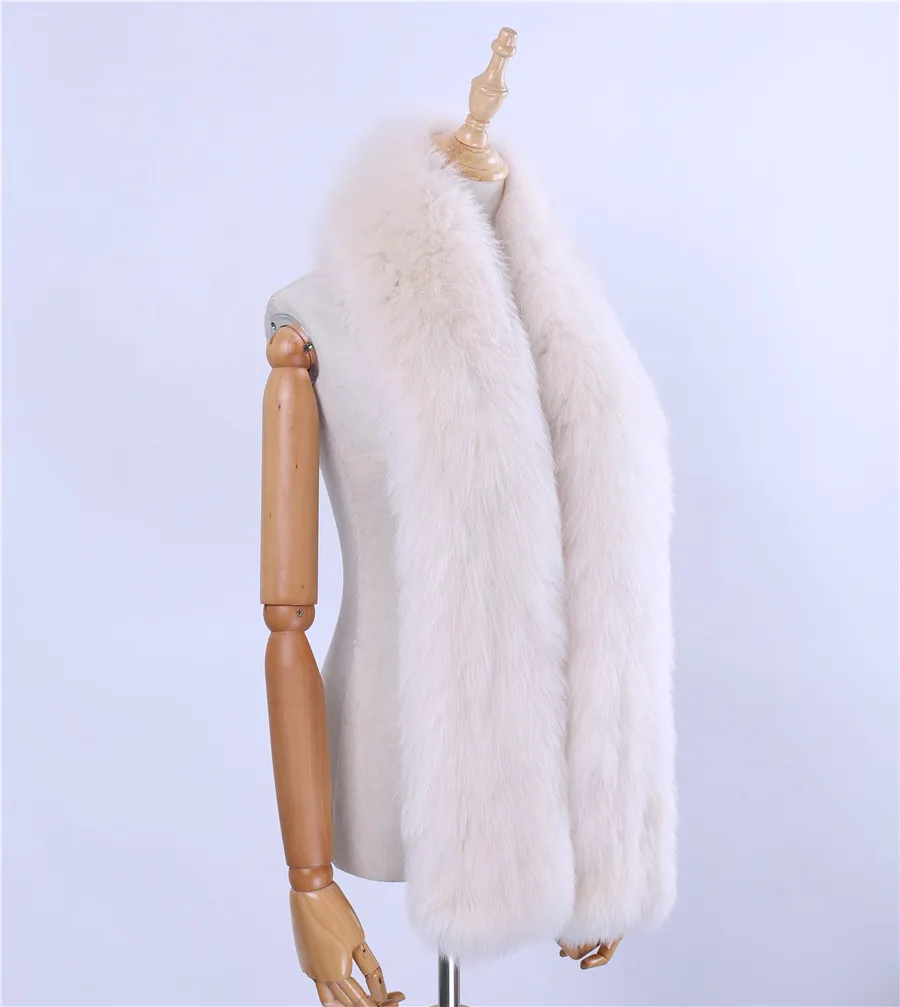 Роскошный Большой вязаный женский зимний шарф из натурального Лисьего меха Boa, шарфы из натурального меха, женские модные шарфы хорошего качества
