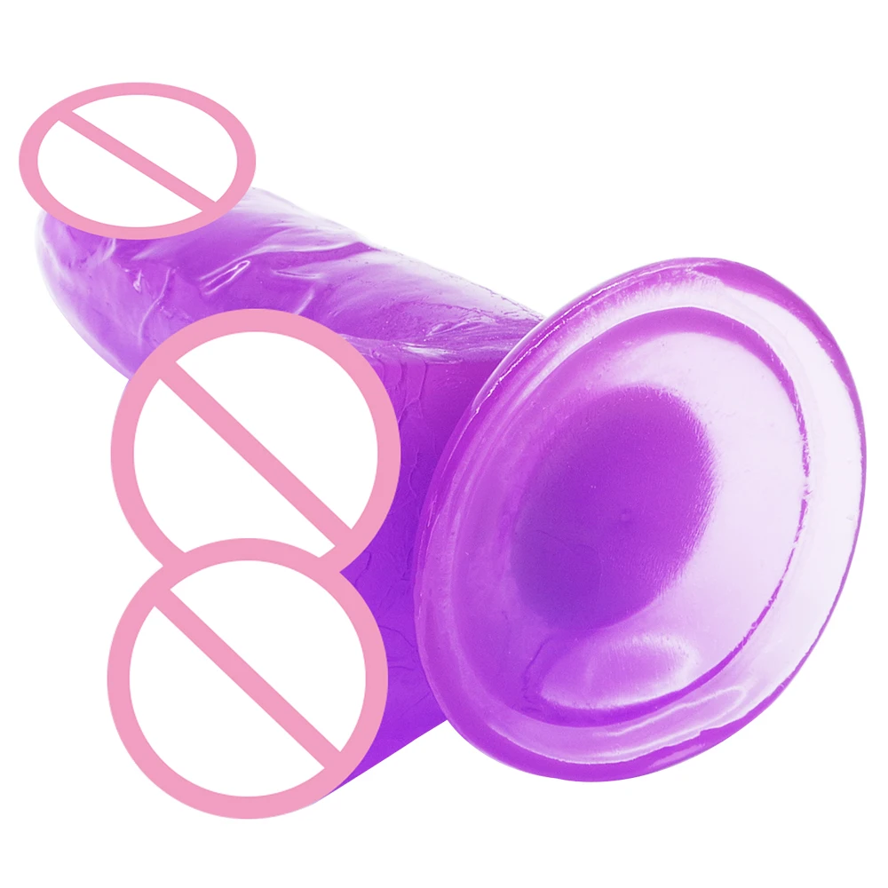 DOMI Sex Shop Soft Long Realistic Jelly Dildo Women Medical Silicone Dildo Suction Cup Penis Secret Packaging