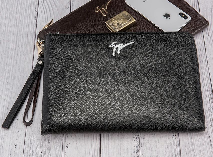

Nuleez men i-pad bag envelope bag messenger bag genuine cow leather briefcase for men business style 2019 new coming