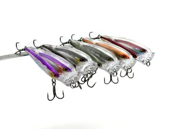 

5 Colors Fishing Group Baits Topwater Popper Fishing Lures 8cm 12.8g Artificial Fishing Hard Plastic Baits 6# Hooks