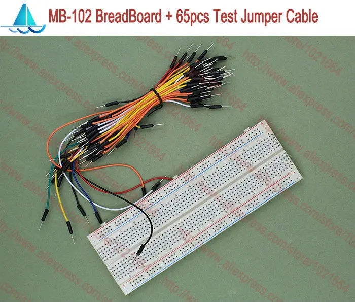 Макетная плата без припоя MB102 + 65 шт. Соединительный кабель типа Папа папа DIY