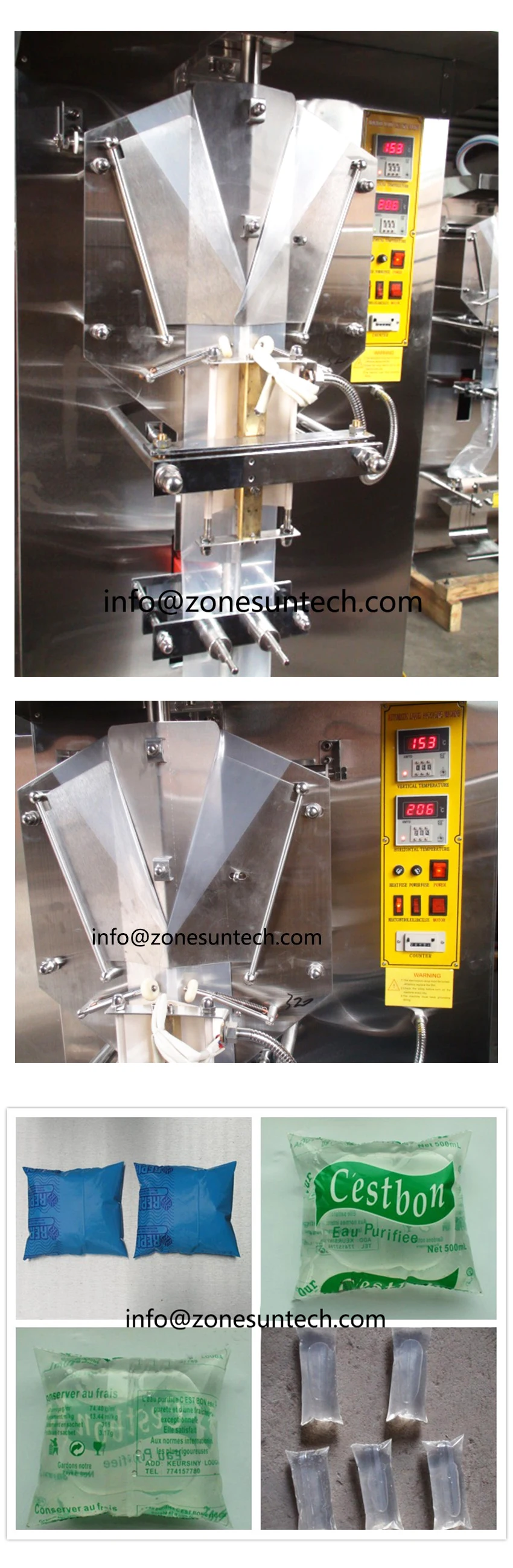 ZONESUN автоматический упаковочная машина для жидких продуктов жидкости Packager жидкого наполнения и запайки упаковочная машина для жидких