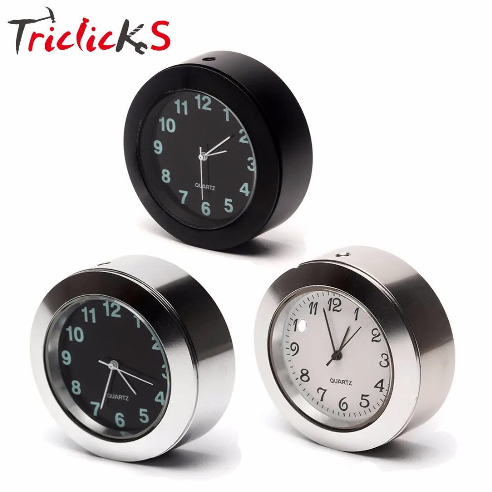 

Triclicks Universal 7/8" -1" Motorcycle Accessory Handlebar Mount Clocks Quartz Watch Dial Clock For Harley Honda Yamaha Suzuki