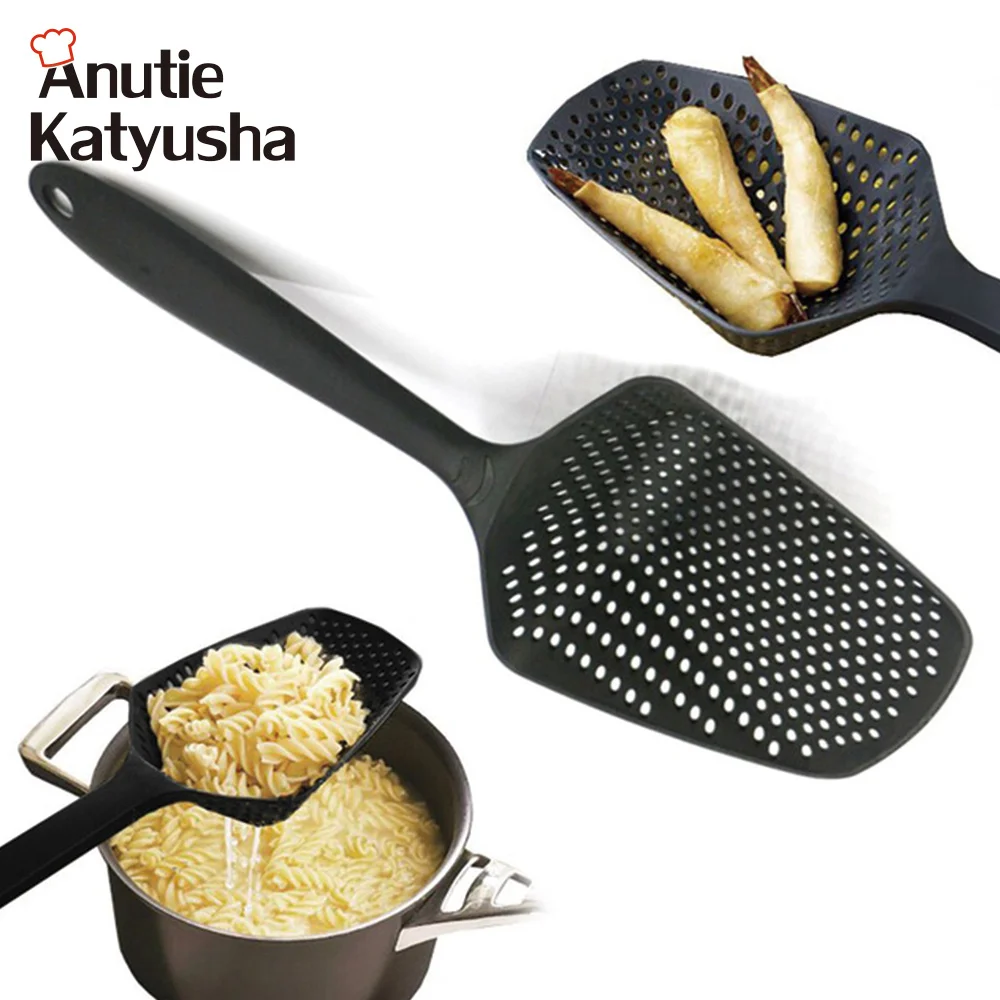 Large Size Nylon Strainer Scoop Drain Vegies Water Scoop Colander