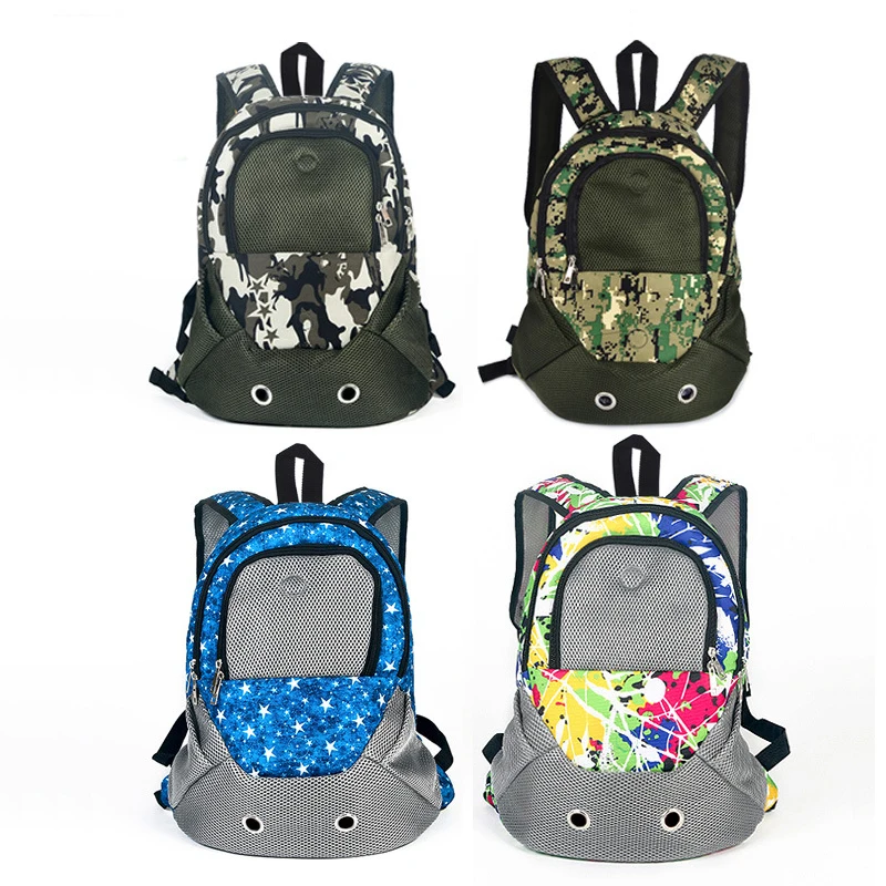 

4 Colors Pet Carrier Backpack For Dogs Shoulders Back Front Pack Dog Cat Travel Bag Mesh Backpack Travel Shoulder Strap