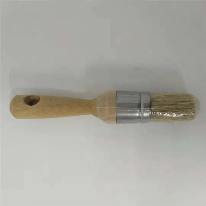 

1pc Wooden Handle Dye Hair Wax Brush Bristle Chalk Oil Painting Artist Tools Advanced Chalked and Waxing and Milk Paint