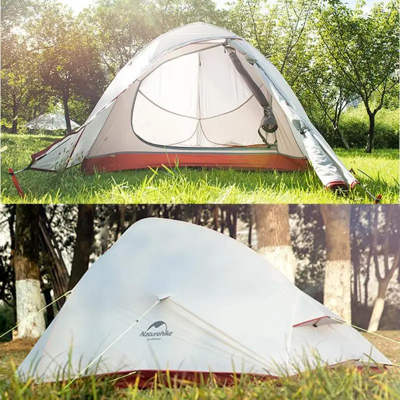 

Ultralight 2-Person Camping Tent Silicone Coating Super Waterproof Outdoor Hiking Tent with Mat For Mountaining&Camping 3 colors