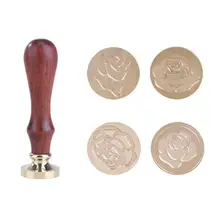 Винтажный штамп для запечатывания воска, индивидуальная специальная печать, штамп для запечатывания воска, деревянная ручка, свадебная пригласительная карта в конверте, украшение