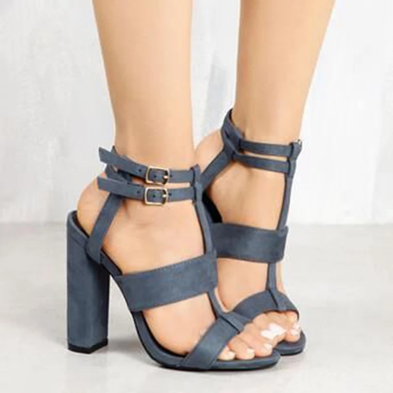 

Tangnest 2019 New High Heel Sandals Women Summer Ankle Buckle Strap Pumps Slip On Solid Ladies Fashion Sexy Party Shoes XWZ4806