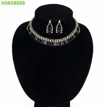 Модное серебряное ожерелье с кристаллами и цирконием, серьги для женщин, свадебный ювелирный набор Conjuntos de plata 925 Mujer Sieraden Parure Bi