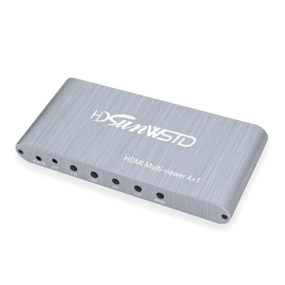 HDMI Multiviewer 4X1 1080P Quad Screen 4 Input 1 Output with HDMI Seamless Switcher Function Video Converter for tv projector