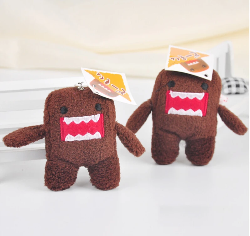 

DOMO KUN Plush toys 7cm Phone Charm Pendant Lanyard doll Bag Key chain domokun funny kawaii keyring Domo-kun plush toy