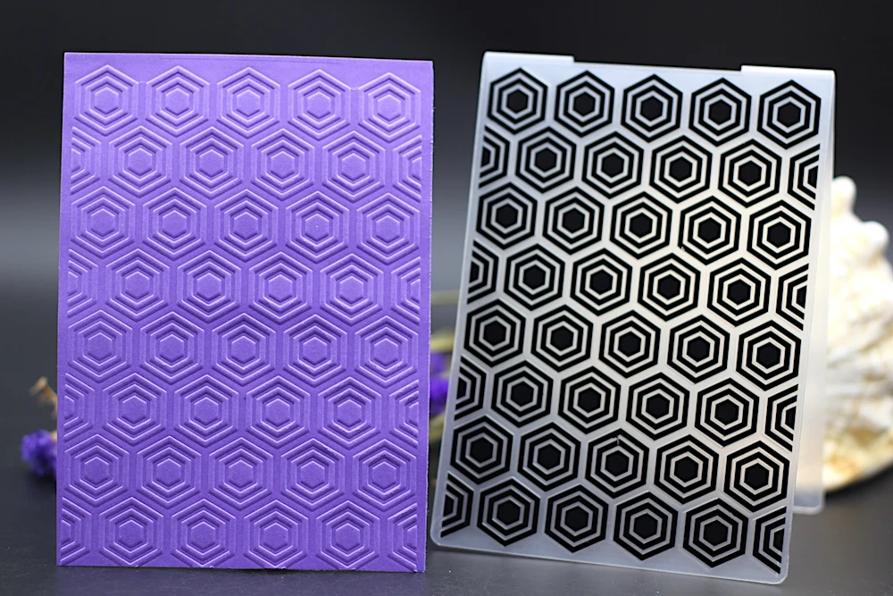 

PLASTIC EMBOSSING FOLDER laser dots transparent DIY scrapbook album card gift Filofax journal cutting dies paper craft