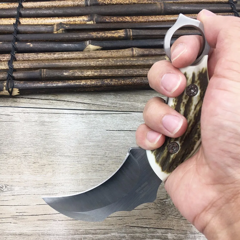 Открытый нож Karambit охотничьи ножи кемпинг инструмент выживания тактический нож из нержавеющей стали коготь скорпиона нож с оболочкой