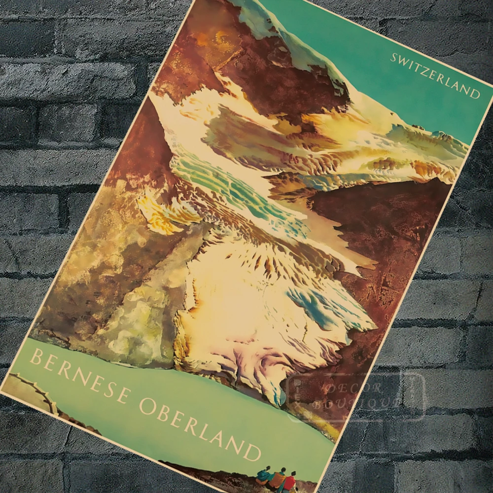 Switzerland Berne Tourism Posters Berner Oberland