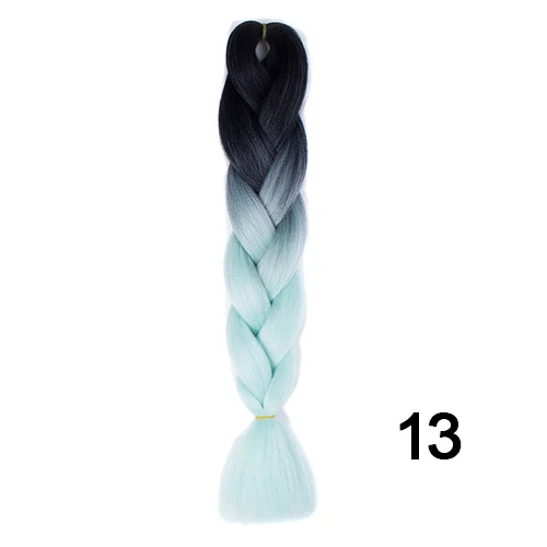 Beyond beauty Ombre Jumbo синтетические плетеные волосы, вязанные крючком волосы, огромные косички, прически - Цвет: 13