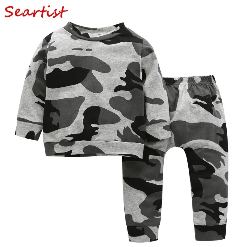 

Seartist Baby Boys Camouflage Clothing Set Sweatshirt+Pants Kids Camo Pullover Jogger Set Sweater Sets Baby Boy Clothes 2019 19C