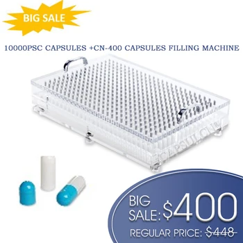

BIG Price!CN-400 capsule filling machine with 10000 pcs separated Size 0 multiple colours Gelatin Capsules