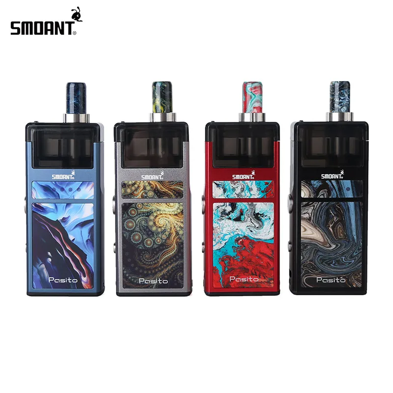 

Smoant Pasito 1100mAh Pod Vape Kit 25W Smoant MOD 3ml Cartridge Mesh 0.6ohm/Ni80 1.4ohm Coil Vaporizer VS Lost Vape Orion