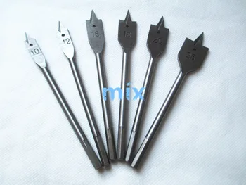 

6pcs Woodworking Flat Drill Three Pointed Ends Wood Boring Spade Bit Set 1/4" Quick Change Hex Shank Wood Hole Cutter 10mm-25mm