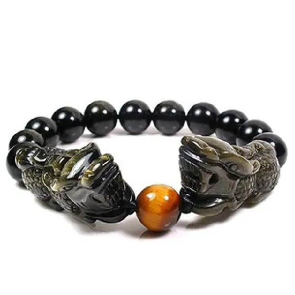 Men's Bracelet Feng Shui Wealth Double Pixiu Bracelet Jewelry Good Luck