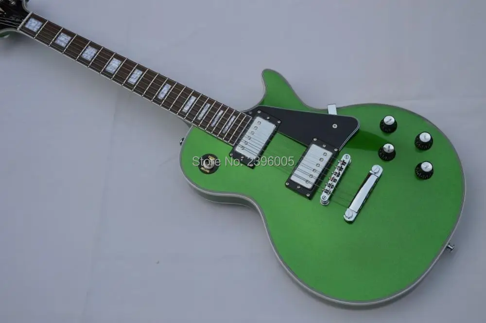 New arrival Custom Shop Metal green color LP Custom electric guitar 1960 issued guitar free shipping Lp guitar hot sale New arrival Custom Shop Metal green color LP Custom electric guitar 1960 issued guitar free shipping Lp guitar hot sale