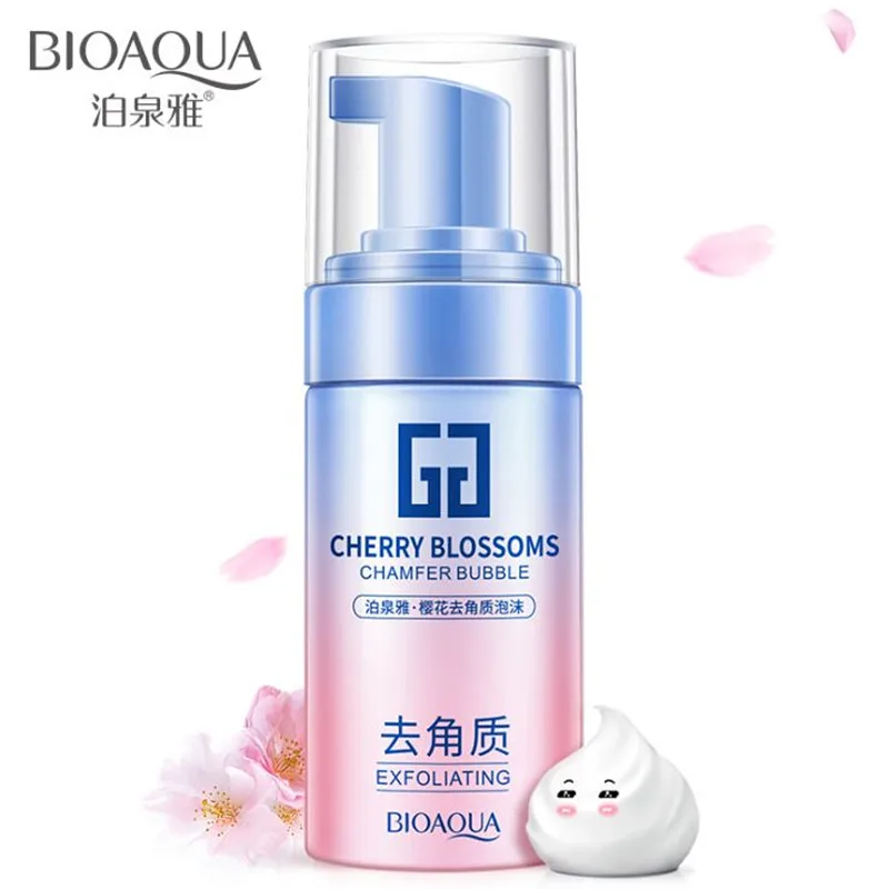 

BIOAQUA Cherry Exfoliating Cleansing Foam Deep Cleansing Gel Moisturizes Aqua Face Treatmentfacial Smooth Scrub Beauty Skin Care