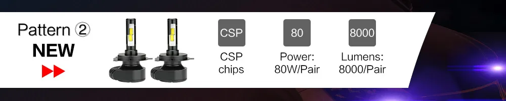 Zdatt светодиодные лампы автомобиля светильник H4 H7 H8 H9 H11 головной светильник 9005 9006 40 Вт 4000Lm 50 Вт 6000Lm 12V автомобили 6000 К CSP COB мото заменить