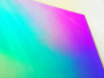 

600mm x 600mm x 3.0mm Acrylic (PMMA) Iridescent/Radiant Sheets, Two Sides Rainbow Like! - 2 pcs/lot