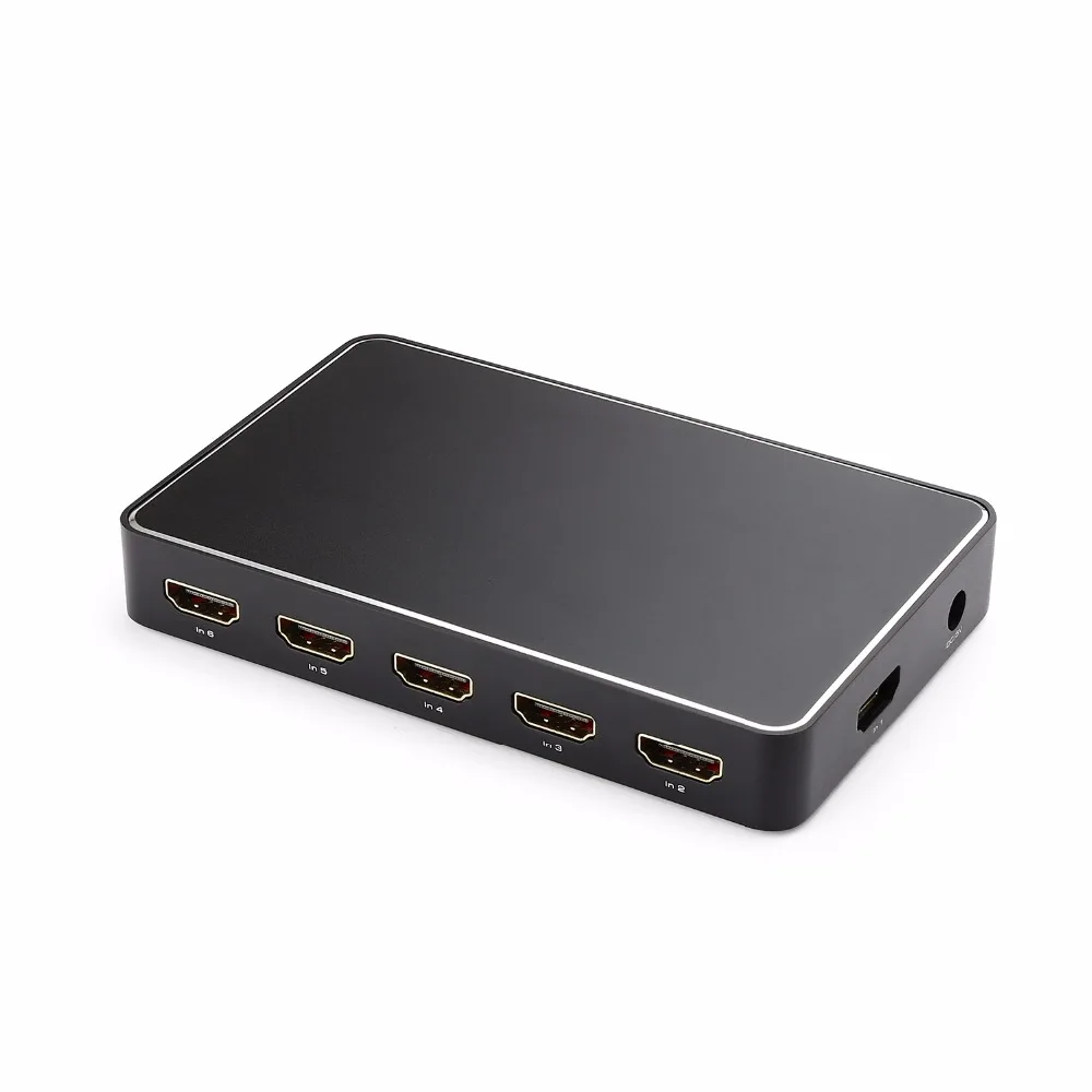 Переключатель HDMI с 6 портами 4K x 2K 6x1 Селекторный концентратор оптическим Spdif Toslink +