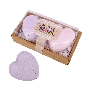 

2pcs/set Bubbles Bath Bombs with Gift Set Lavender Bath Bombs for Bathroom Massage Natural Sea Salt Romantic Organic Bath Spa