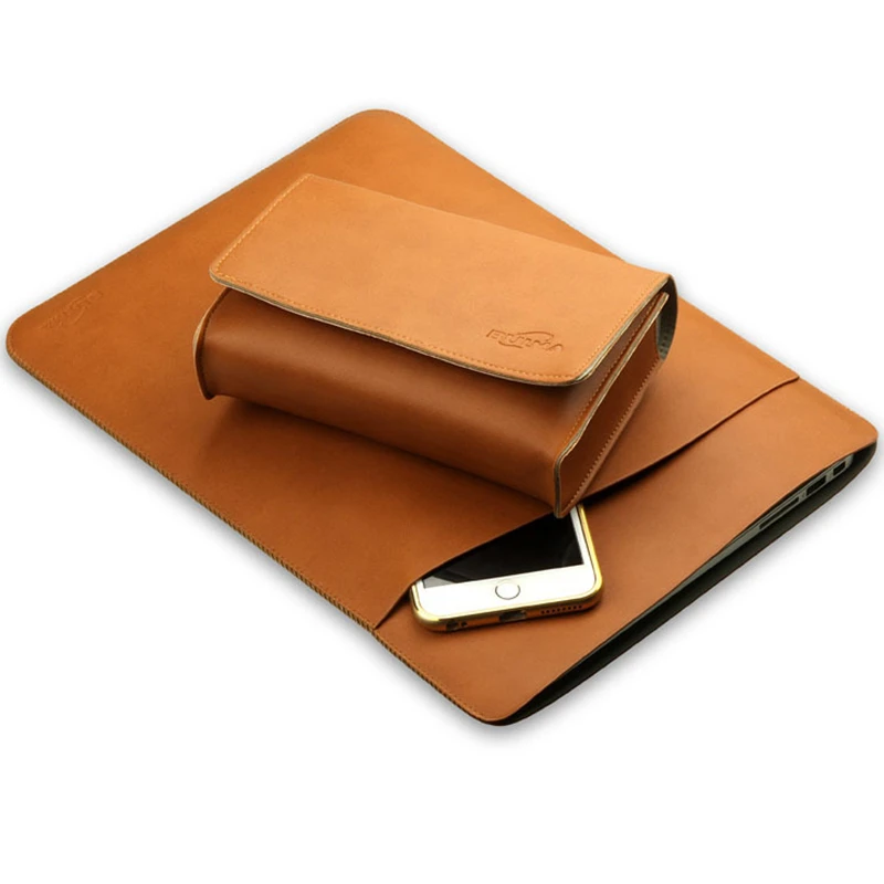  PU Leather Notebook Sleeve Bag Protector Case for  Macbook Air  Retina 11" 12" 13" 15" Laptop Carry Bag for Mac Book Case Shell 