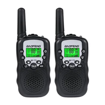 

2Pcs BaoFeng T3 Mini Walkie Talkie Outdoor Kids Interphones Portable 0.5W 8/22CH LCD Display Handheld Two-way Radio Transceiver