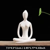 VILEAD 12 Styles White Ceramic Yoga Figurines Ename Yoga Miniatures Abstract Yog Stattues Yoj Figurines Vintage Home Decor ► Photo 3/6