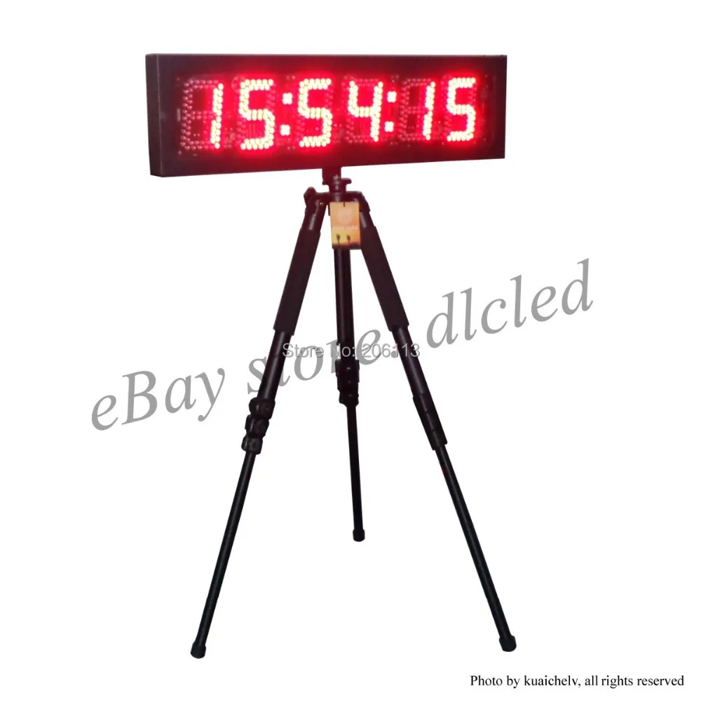 5" Outdoor LED Race Timing Clock with Tripod IP64 Water Proof