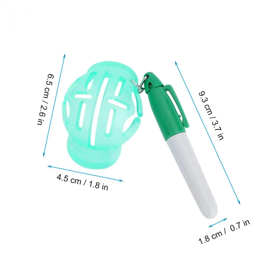 Зеленый держатель мяча для гольфа маркер полосой линии отметка рисунок шаблон выравнивание инструмент с ручкой аксессуары для гольфа Тренировка по гольфу
