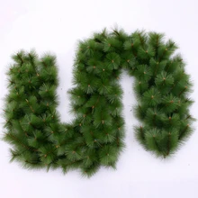 270 см Рождественская гирлянда зеленая сосновая игла рождественские украшения из ротанга Рождественские украшения для домашнего питомца