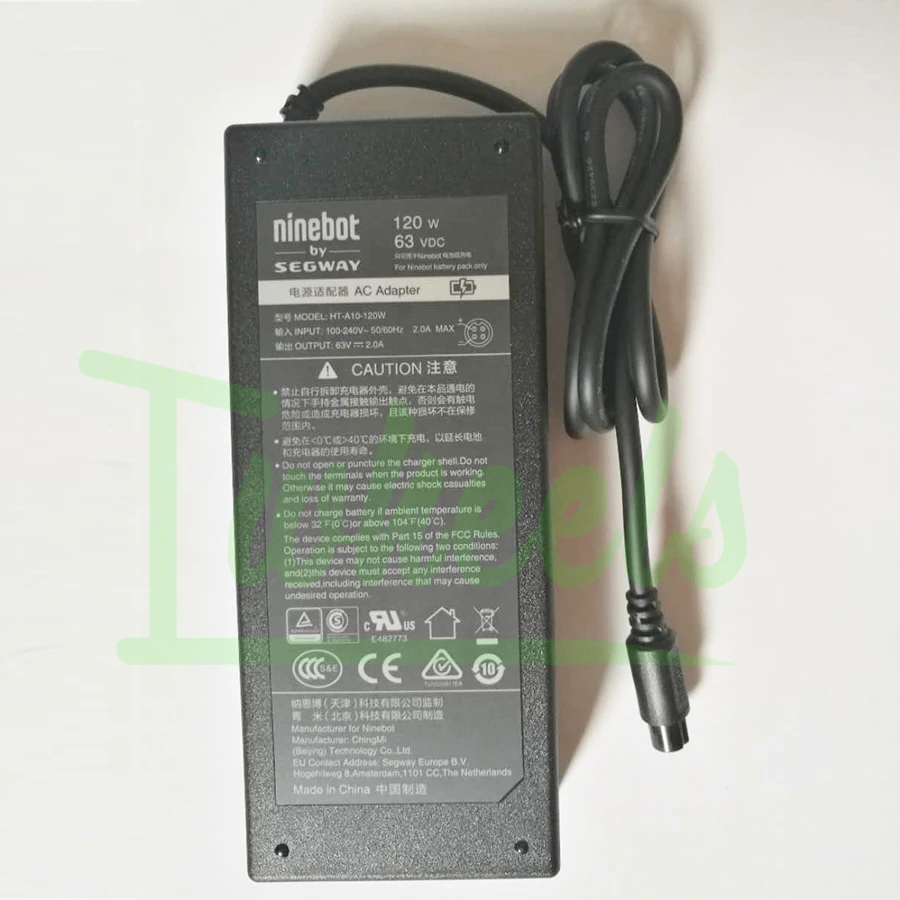 오리지널 Ninebot 미니 프로 Ninebot One S2 충전기, 전기 외발 자전거 밸런스 차량 예비 부품, 120W, 63V