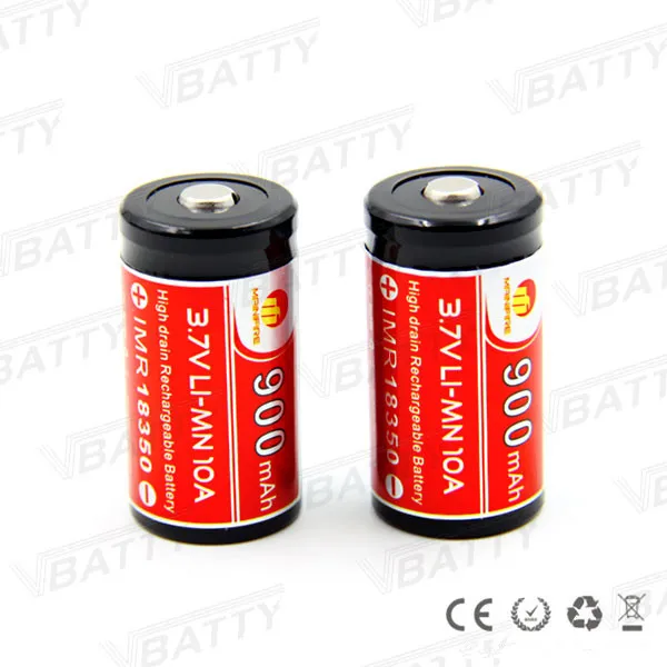 900mah 18350 3.7V 3