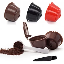 Dolce Gusto Кофе капсулы капсула для многоразового использования кофейник с воронкой Чай корзины Dolci густо капсулы с кисточкой и ложка